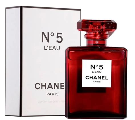 red Chanel no 5 bottle